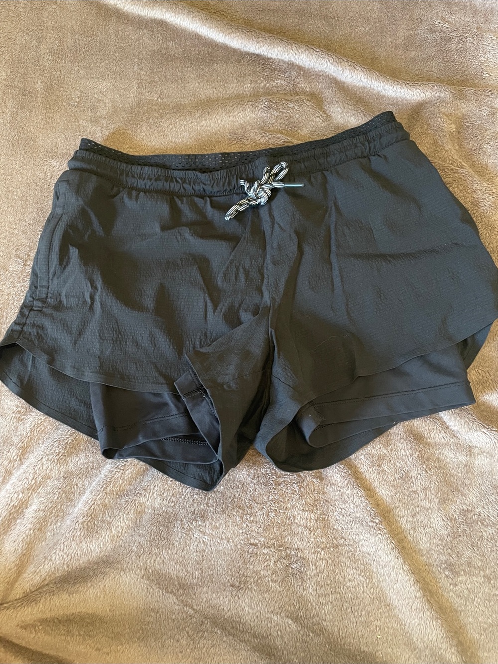 Athleta Black Layered Women’s Athletic Shorts